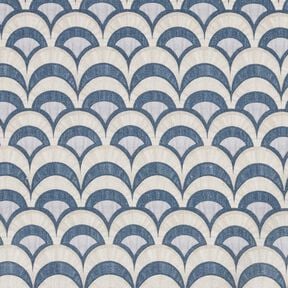 Cotton Poplin elegant arches – blue grey/light taupe, 