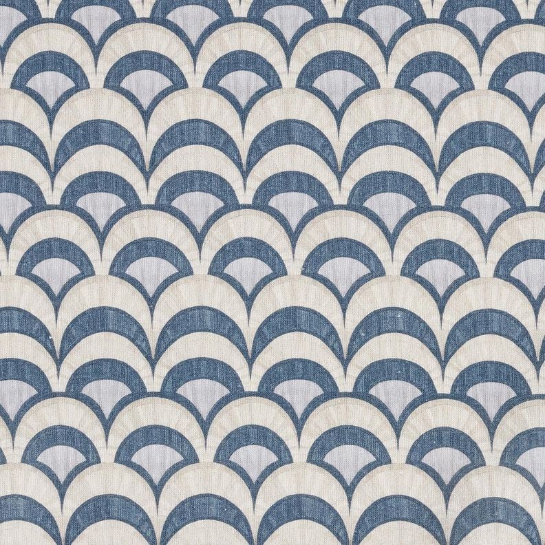 Cotton Poplin elegant arches – blue grey/light taupe,  image number 1