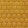 Upholstery Fabric Velvet Honeycomb Quilt – mustard,  thumbnail number 1