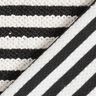 Knit fabric glitter stripes with sequins – offwhite/black,  thumbnail number 4