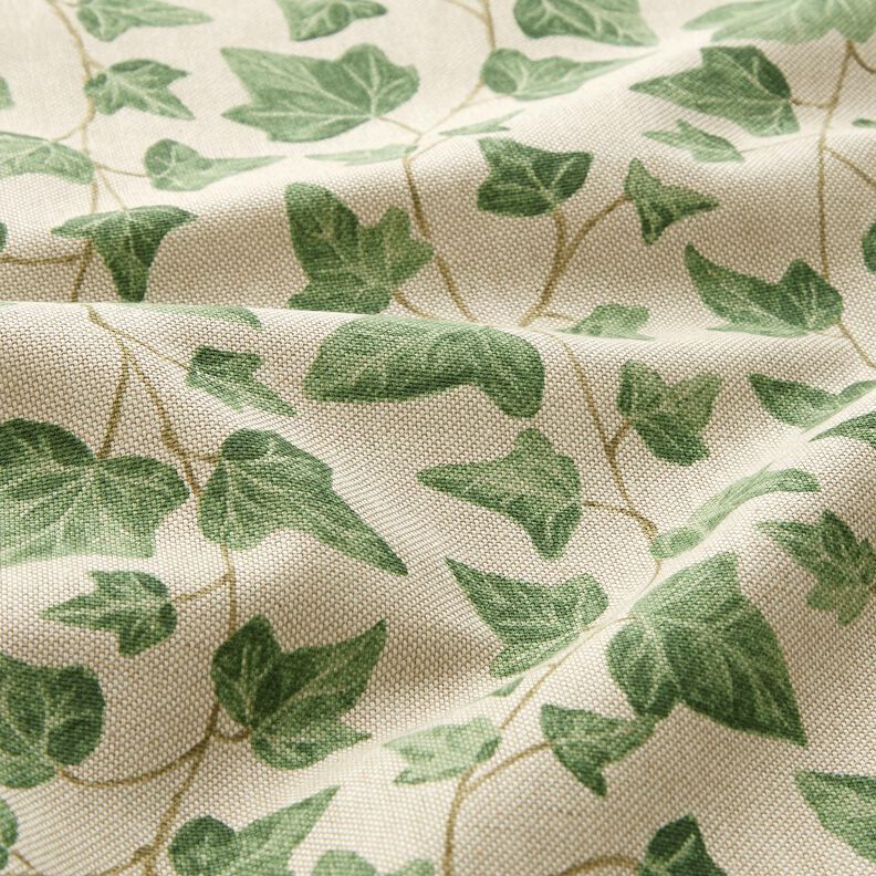 Decor Fabric Half Panama ivy – natural/green,  image number 2