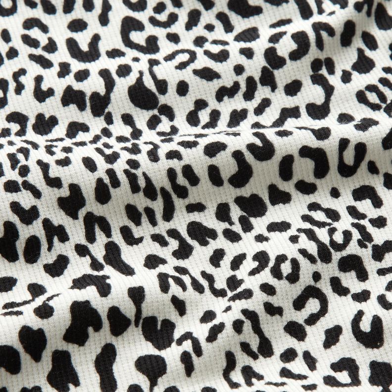 Ribbed Jersey Leopard Print – offwhite,  image number 2