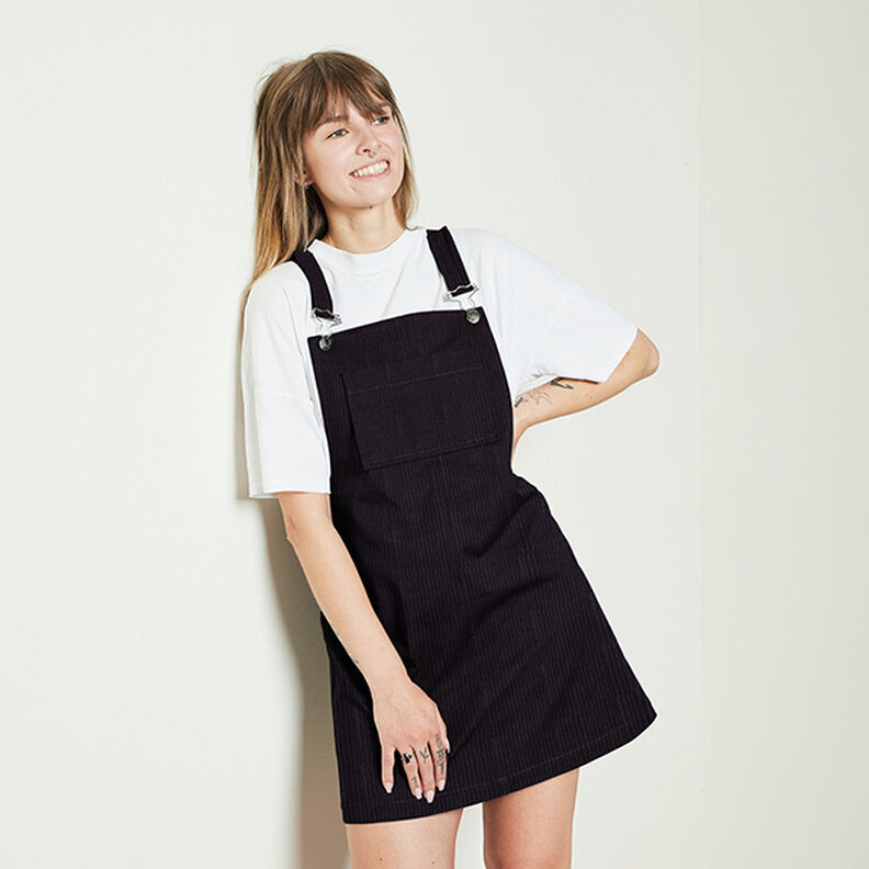Chunky Corduroy pre-washed Plain – black,  image number 10