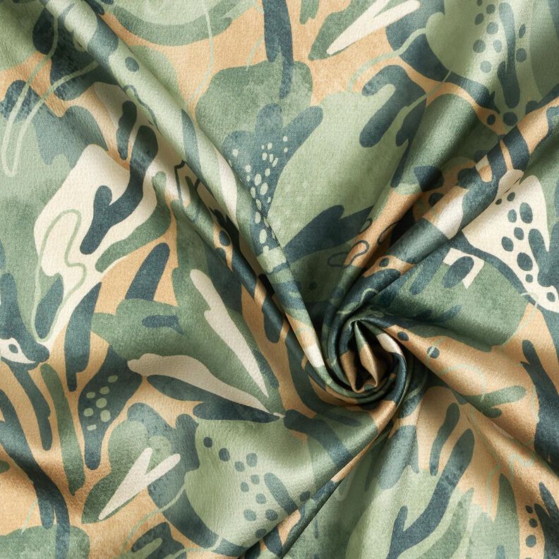 Satin crepe sea flowers – reed/beige,  image number 3