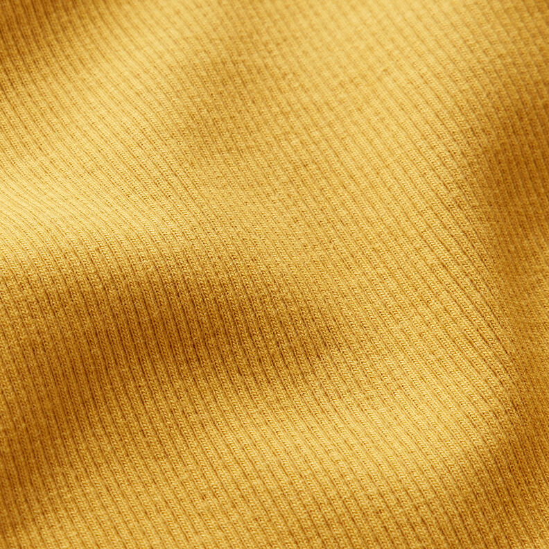 Fine rib Cotton Jersey – mustard | Remnant 80cm,  image number 2