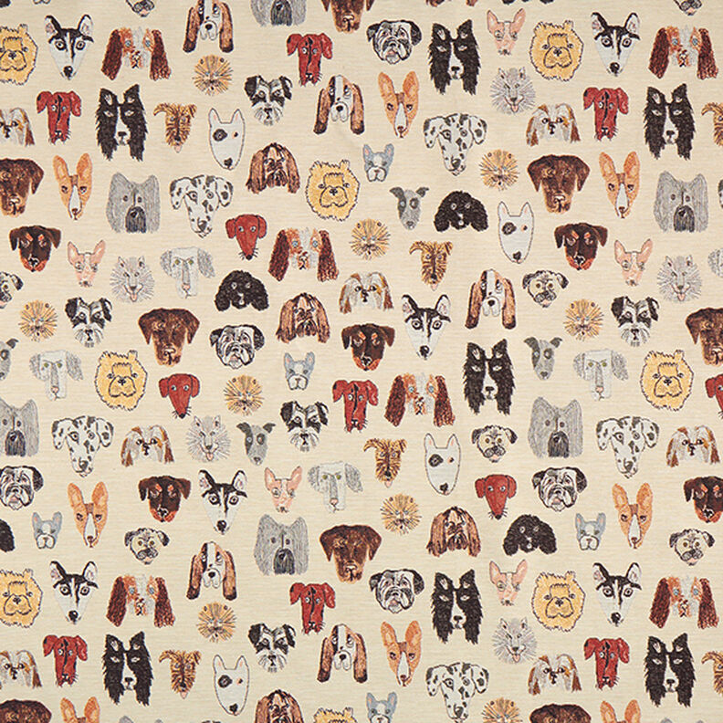 Decorative fabric Tapestry dogs – beige,  image number 1