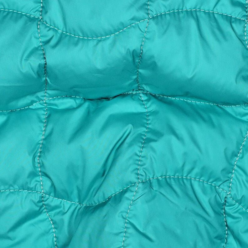Quilted Fabric wavy squares – aqua blue/purple, image number 2