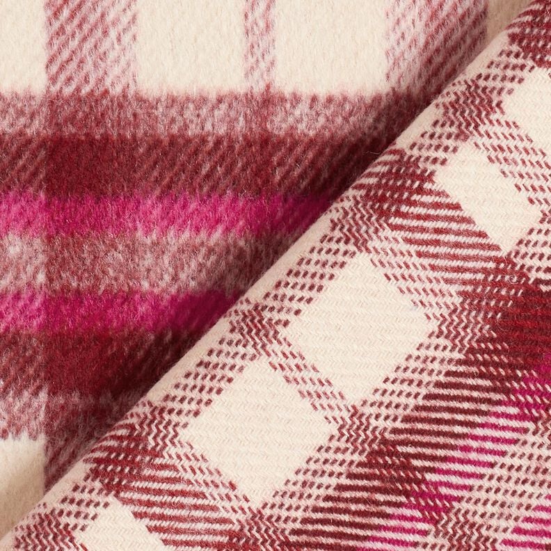 Coat Fabric Wool Blend Brushed – burgundy/purple,  image number 5