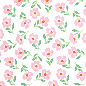 Brushed Sweatshirt Fabric Flowers | by Poppy – ivory/pink, 