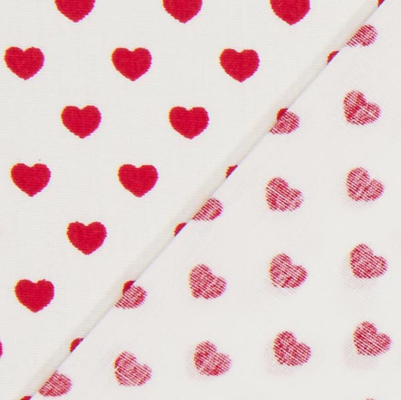 Mini Hearts Poplin Fabric – white,  image number 3