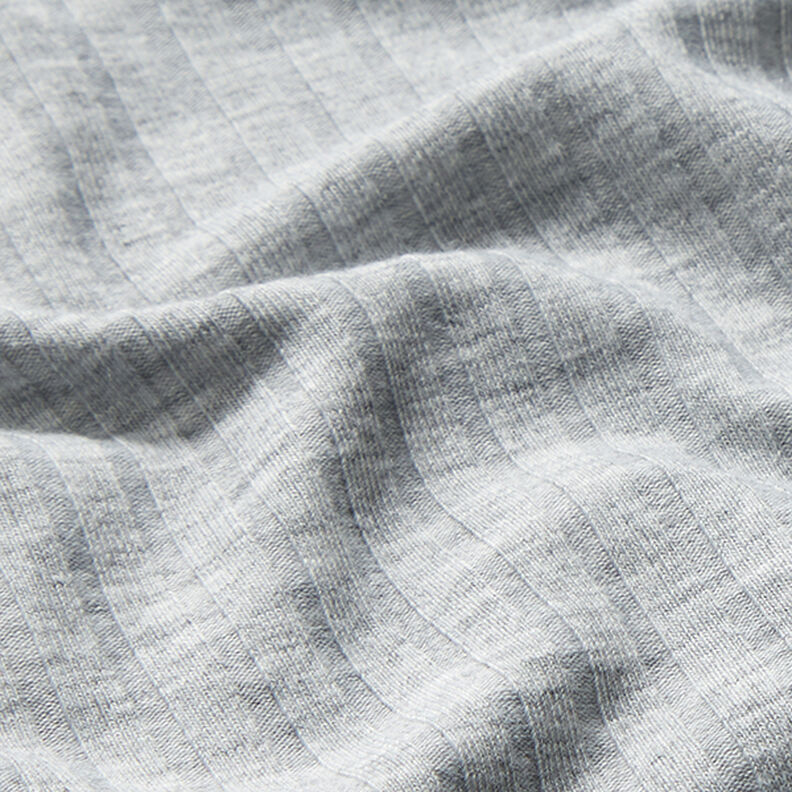 Plain ribbed knit – silver grey,  image number 2