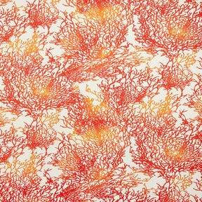 Decor Fabric Half Panama fine coral – terracotta/natural – terracotta/natural | Remnant 100cm, 