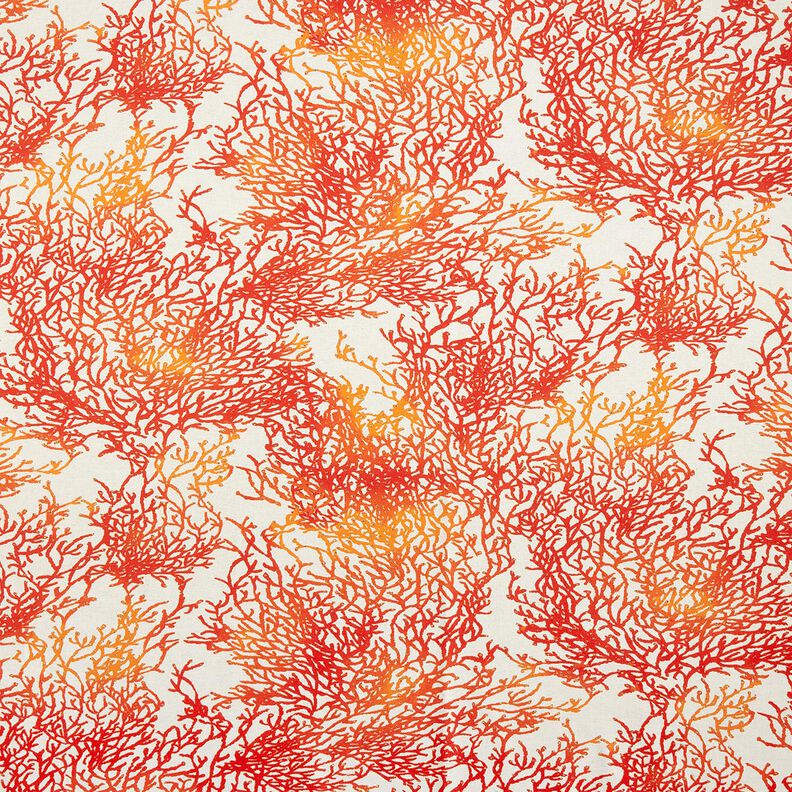 Decor Fabric Half Panama fine coral – terracotta/natural – terracotta/natural,  image number 1