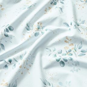 Cotton Jersey Eucalyptus | Glitzerpüppi – white/dove blue, 