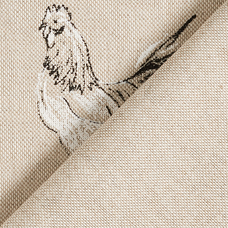 Decor Fabric Half Panama Chickens – natural,  image number 4