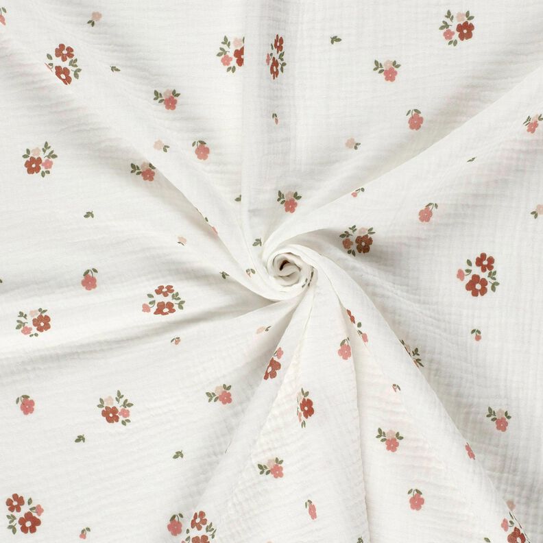 Double Gauze/Muslin Flowers – white, image number 3