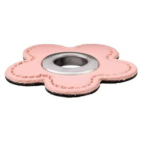 Imitation Leather Eyelet Patch Flower | Prym – pink, 