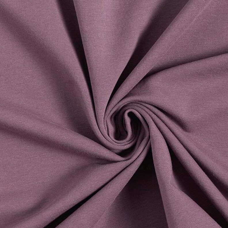 Light Cotton Sweatshirt Fabric Plain – aubergine,  image number 1