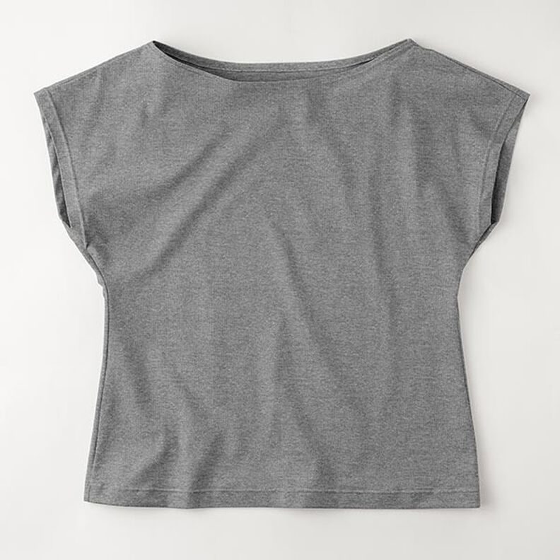 Medium Cotton Jersey Mottled – dark grey,  image number 8