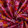viscose fabric Summer Flowers – fire red/black,  thumbnail number 3