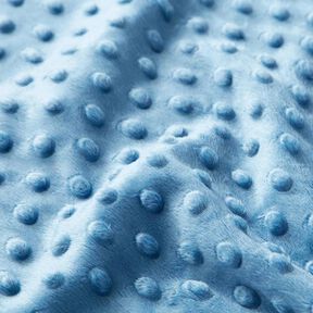 Cosy Fleece Embossed Dots – light blue, 