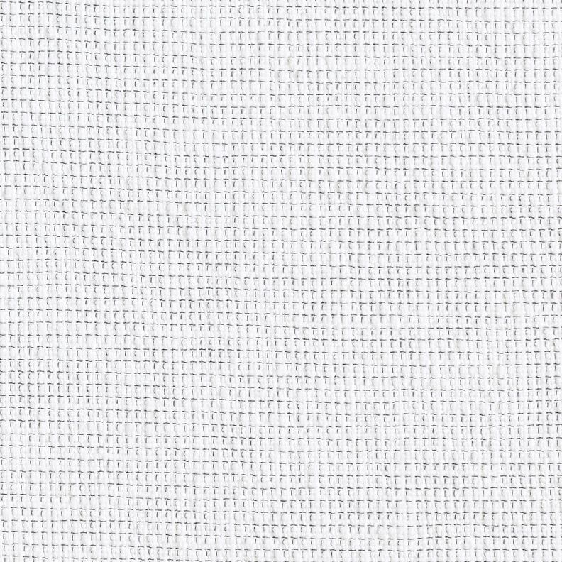 Bouclé boxes cotton fabric – white,  image number 4