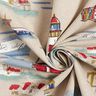 Decor Fabric Half Panama Boats – blue/red,  thumbnail number 3