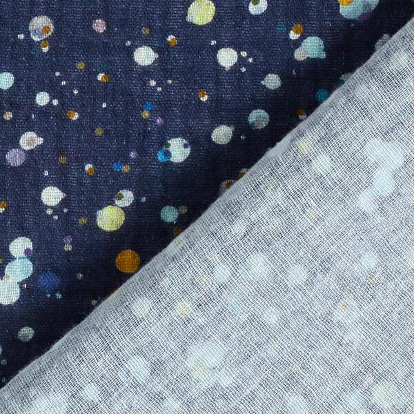 GOTS Double Gauze/Muslin Colourful Polka Dots Digital Print| by Poppy – navy blue,  image number 4