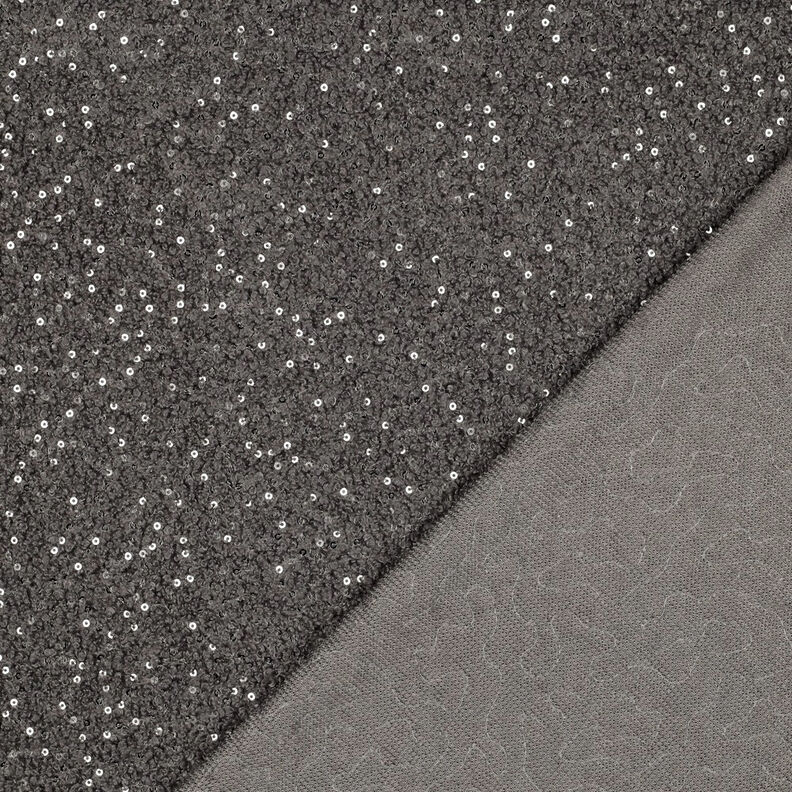 Knit Bouclé Sequins Plain | Poppy Fabrics – grey, image number 5