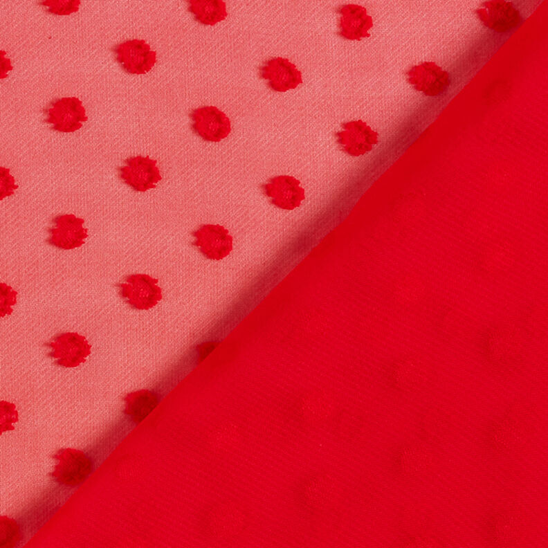 Chiffon dobby dots – red,  image number 4