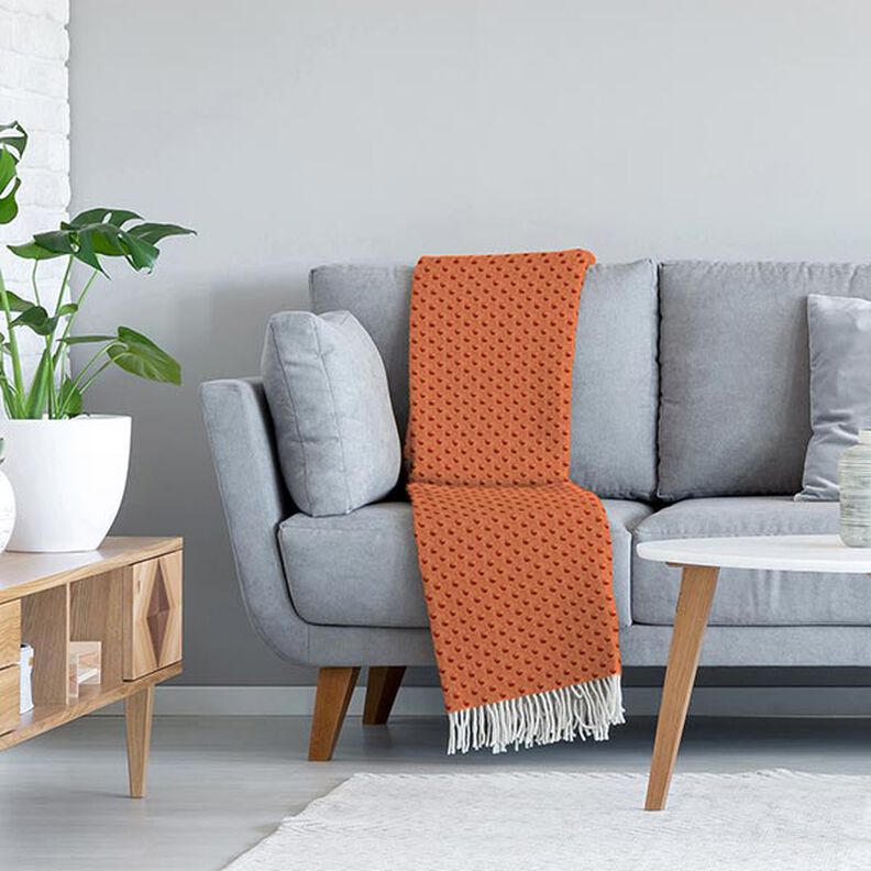 Cosy Fleece Embossed Dots – terracotta,  image number 5