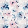 Decor Fabric Half Panama large watercolour flowers – white/pastel violet,  thumbnail number 1