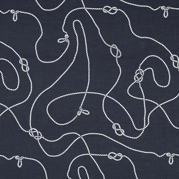 GOTS Batiste Nautical knots | Tula – midnight blue,  image number 1