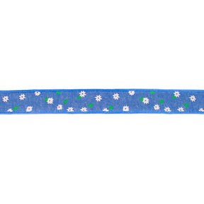 Webbing Chambray Ditsy Flowers – denim blue, 