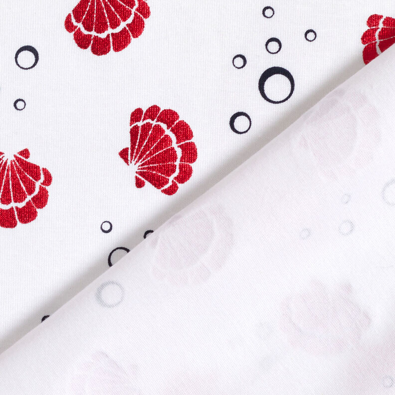 Cotton Jersey Shells Metallic – white/red,  image number 6