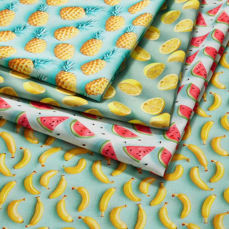 Cotton Poplin Watermelon – ice blue/intense pink, image number 5