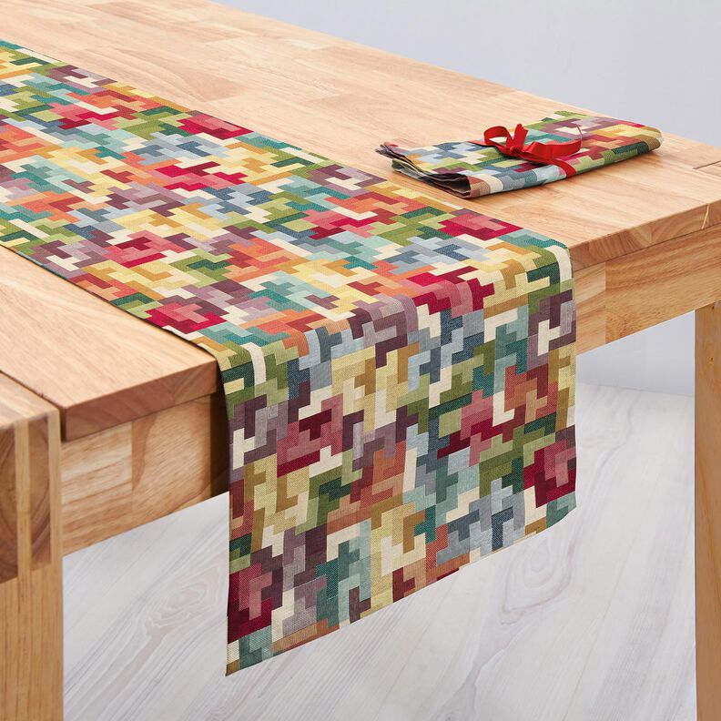 Decor Fabric Tapestry Fabric tetris – carmine/green, image number 7