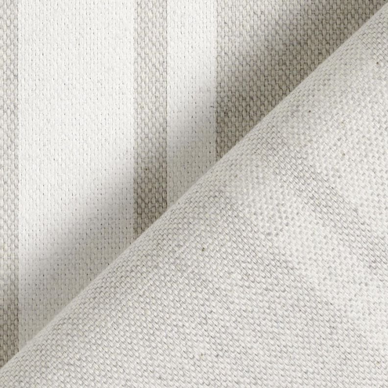 Decor Fabric Panama Block Stripes – carmine/misty grey, image number 4