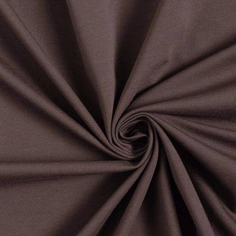 Medium Cotton Jersey Plain – black brown, image number 1
