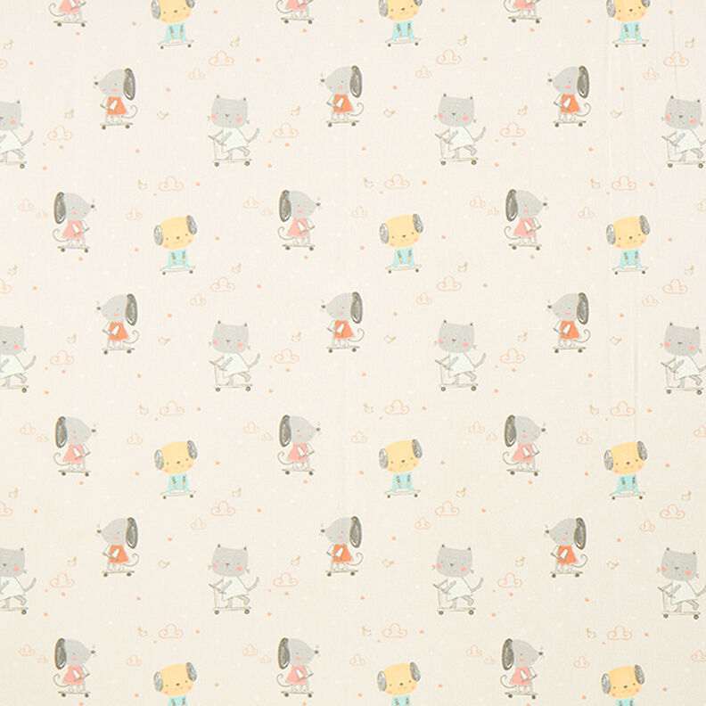 Decor Fabric Half Panama Dog and Cat – natural,  image number 1