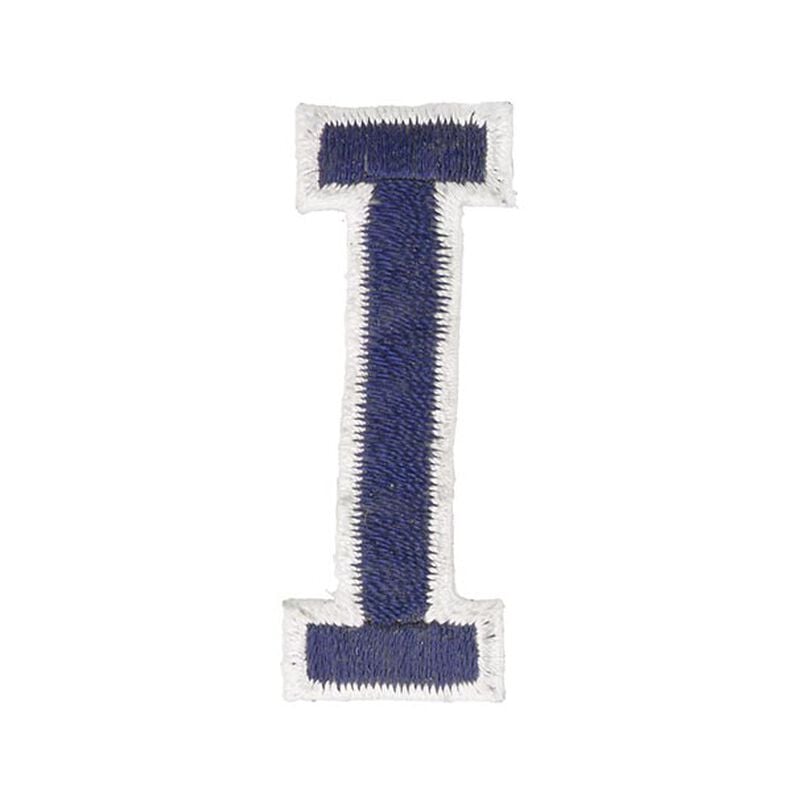 Letter I appliqué [ Height: 4,6 cm ] – navy blue,  image number 1