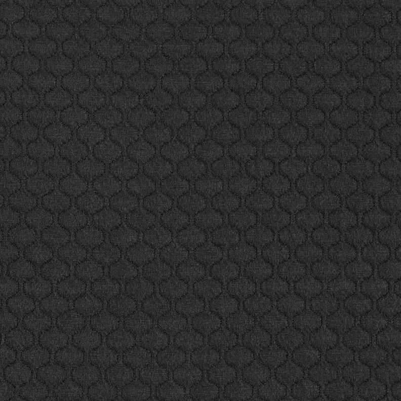Quilted jersey waves – black, image number 1