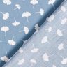 Ginkgo leaves bamboo fabric – blue grey,  thumbnail number 4
