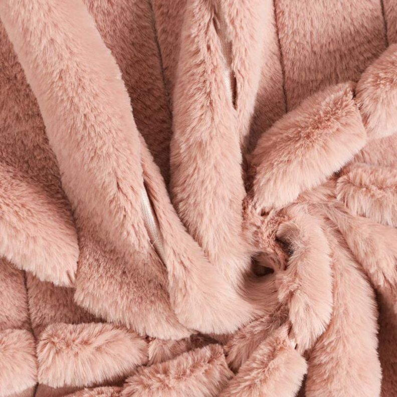 Faux Fur Stripes – dusky pink,  image number 3