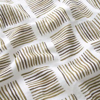 Double Gauze/Muslin Brush stroke diamonds – offwhite/olive, 