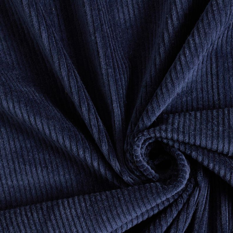 Stretchy wide corduroy – navy blue,  image number 1