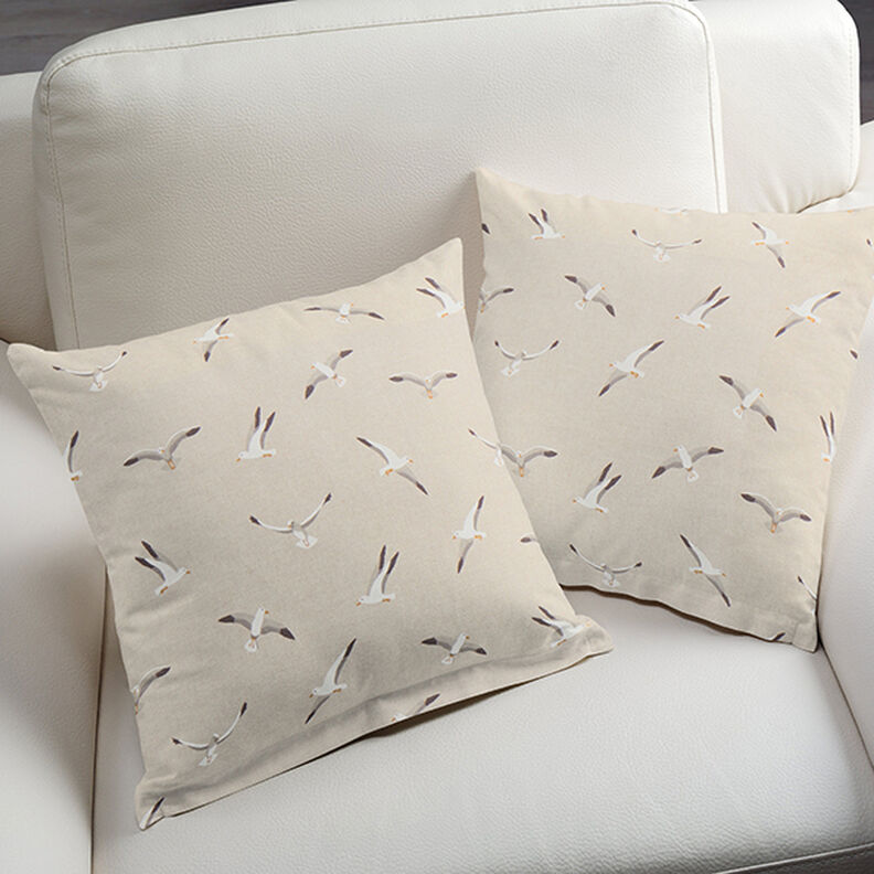 Half Panama Decor Fabric Seagulls – natural,  image number 8