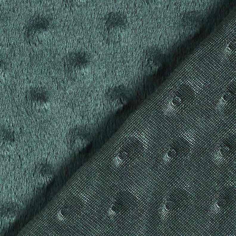 Cosy Fleece Embossed Dots – dark green,  image number 4