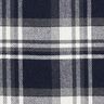 Coat fabric with checked fur backing – midnight blue/slate grey,  thumbnail number 1