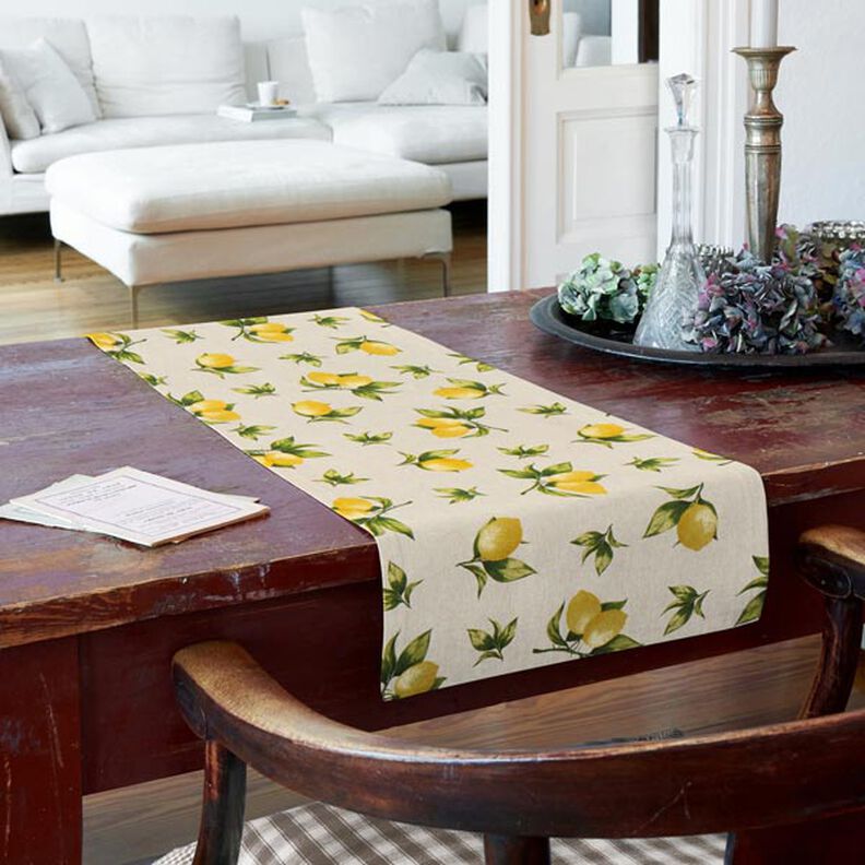 Half Panama Decor Fabric Lemons – natural,  image number 6